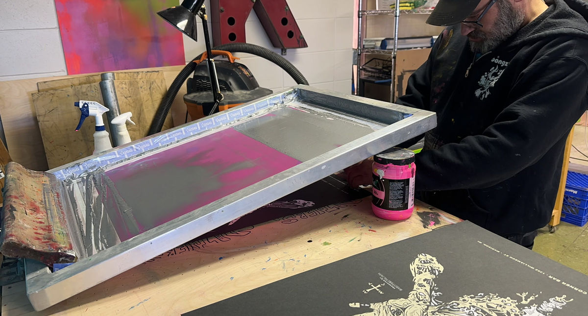 The glamorous life of a screen printer...